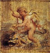 Peter Paul Rubens Cupid Riding a Dolphin oil painting on canvas